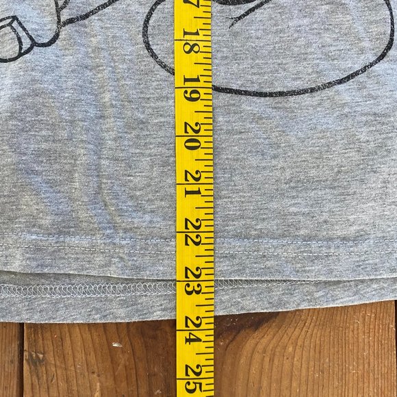 Disney Mickey Mouse Santa Christmas Front & Back Gray T Shirt Size Small - Picture 5 of 7